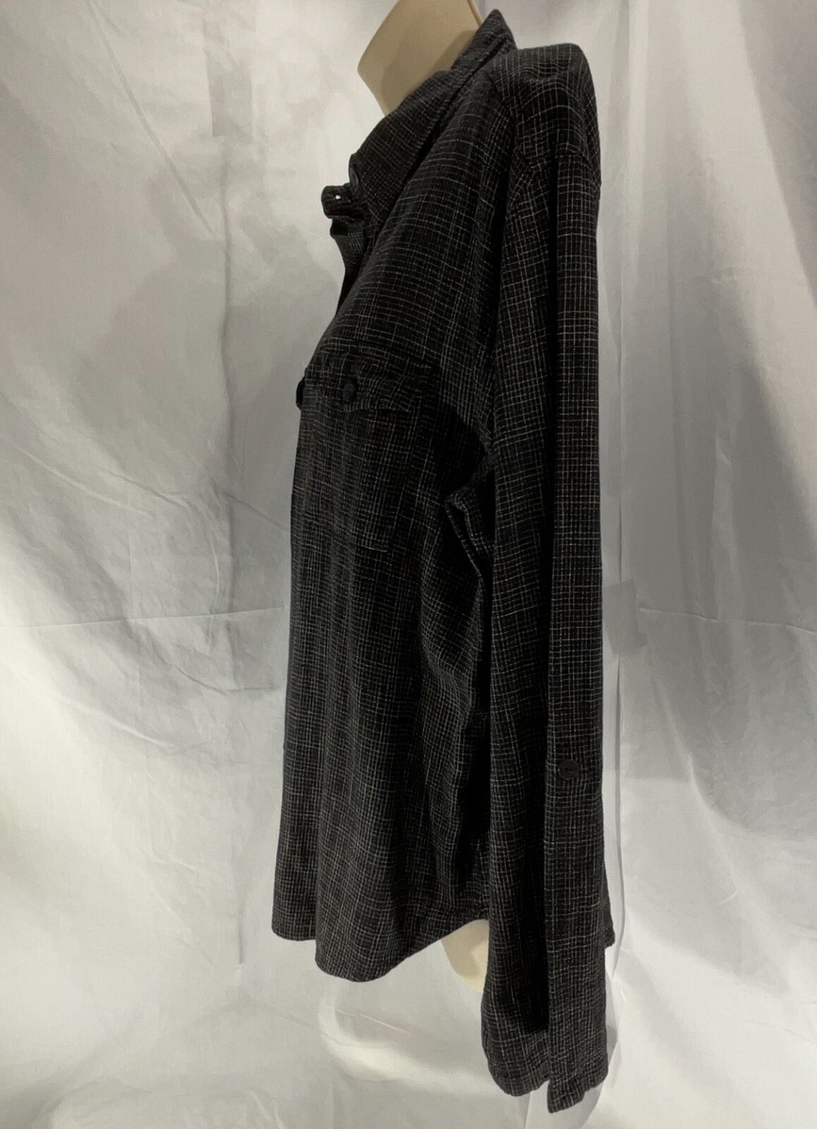 Chicos Design Button Down Collared Top Black Whit… - image 8