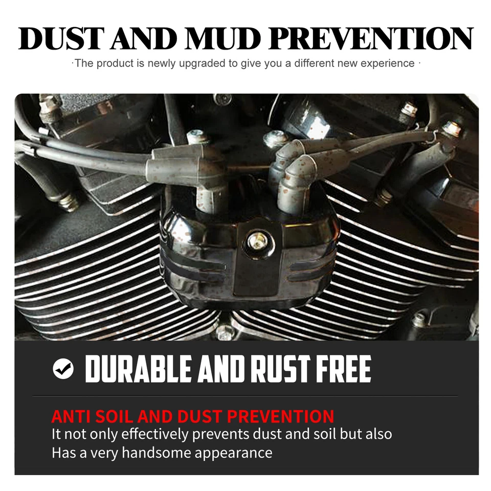 Cubierta negra de bobina de aluminio apta para Harley Softail Fat Street Bob Breakout 18-2025 Foto 4 de 4