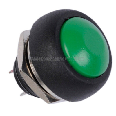 10Pcs Green  12mm Momentary ON/OFF Push Button Mini Round Switch Waterproof