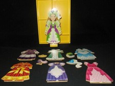 Melissa and Doug Princess Elise Wooden Magnetic Dress Up Doll with 7 Outfits