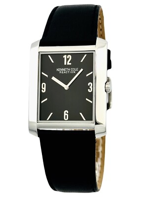 Kenneth Cole KC1388 Slim Ultra Thin Black Dial Black Leather Strap