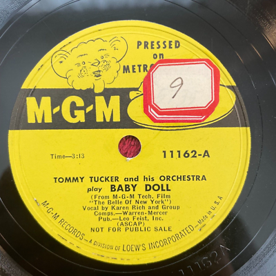 MGM 11162 PROMO Tommy Tucker and his Orch 78rpm Baby Doll/With No