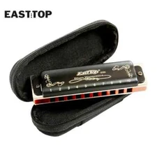 EASTTOP T008K Diatonic Blues Harmonica 10Hole Blues Professional Harmonica Gift