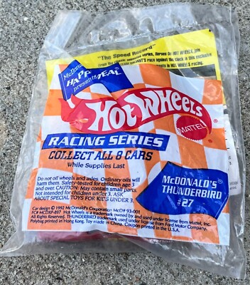 1992 HOT WHEELS RACING SERIES MCDONALDS HAPPY MEAL TOYS - U - PICK