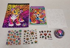 Lisa Frank Lot Pencil Sharpener Erasers Notepads Stickers
