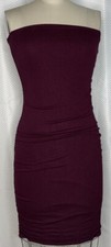 FOREVER 21 WOMEN'S BODYCON STRAPLESS MINI DRESS MAROON SIZE MEDIUM 