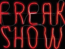 Freak Show Neon Light LED Sign Halloween Haunted House Prop Glo Carnival Circus