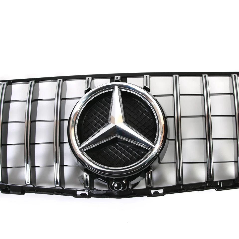 Chrome Front Grille Grill For Mercedes Benz X253 GLC250 GLC300 GLC43 2016-2019 Foto 2 de 4