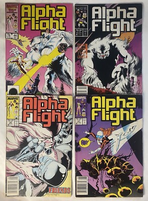 Alpha Flight Lot (4) #44 - #47 Mike Mignola / While Portacio/ Bill Mantlo