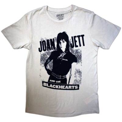 Joan Jett & The Blackhearts Crosshatch T-Shirt Neutral New