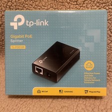Tp-link Gigabit PoE Splitter TL-POE10R - Open Box New Never Used Black