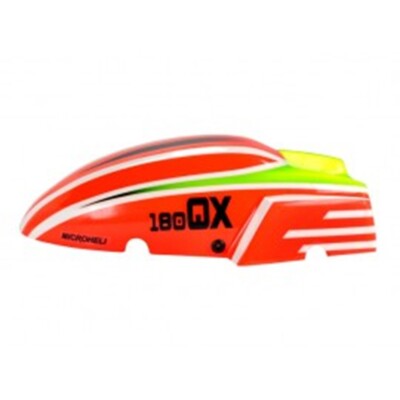 Microheli Airbrush Fiberglass Red Racing Canopy - 180QXHD