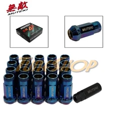 MUTEKI SR48 WHEELS LUG NUTS 12X1.5 1.5 ACORN RIM EXTENDED OPEN END 20 NEO-BLUE H