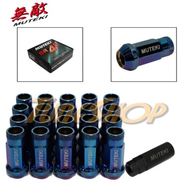 MUTEKI SR48 WHEELS LUG NUTS 12X1.5 1.5 ACORN RIM EXTENDED OPEN END 20 TI-C L