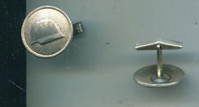 Mannschettenkn&ouml;pfe mit Helm vergoldet 1 Paar (5)