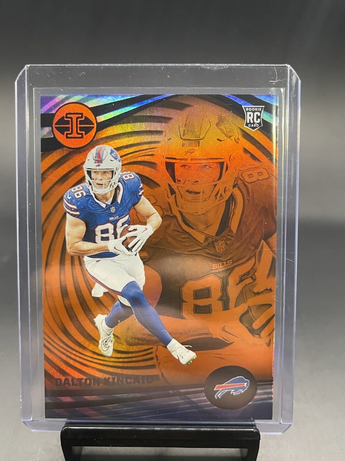 Dalton Kincaid Panini Illusions Orange Rookie Card 2023 #13 Buffalo Bills