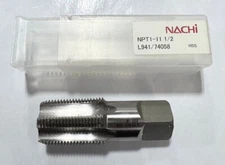 Nachi 1"-11.5 NPT HSS Taper Pipe Tap 5 Flute