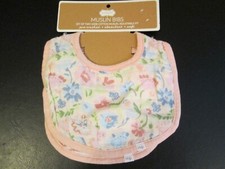 Pink Print Muslin Bibs by Mud Pie, Set of 2, NWT