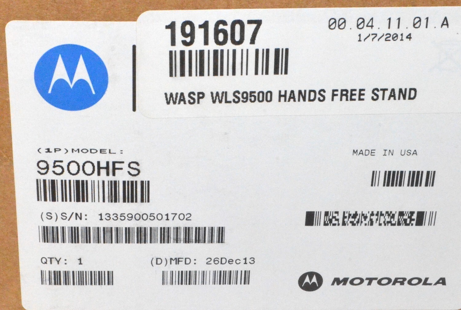 WASP Smart Hands Free Scanner Stand *New* 9500HFS, WLS9500