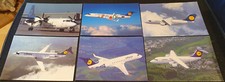 6 x  Postkarten Lufthansa Cityline Flugzeuge