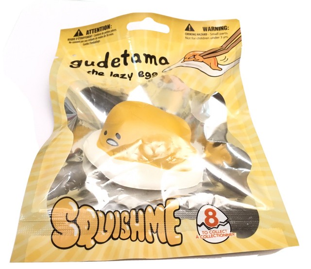 NEW GUDETAMA Lazy Egg Squishme Squishy Stress Ball #7 Egg Laying on Stomach | eBay