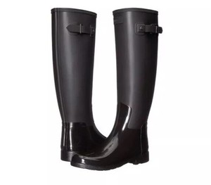 hunter rain boots tall matte black