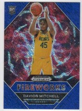 DAVION MITCHELL RC 2021-22 Panini Prizm Draft /13 Fireworks Blue Shimmer 32453