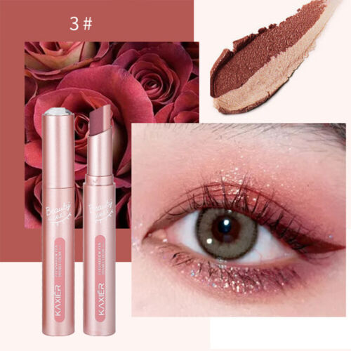 Double Color Gradient Eye Shadow Stick Eyeliner Matte Shimmer Lying Silkworm P и - Picture 11 of 29