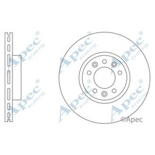 2x Brake Discs Vented For Citroen Spacetourer 1.6 BlueHDI 95 Apec Red Front