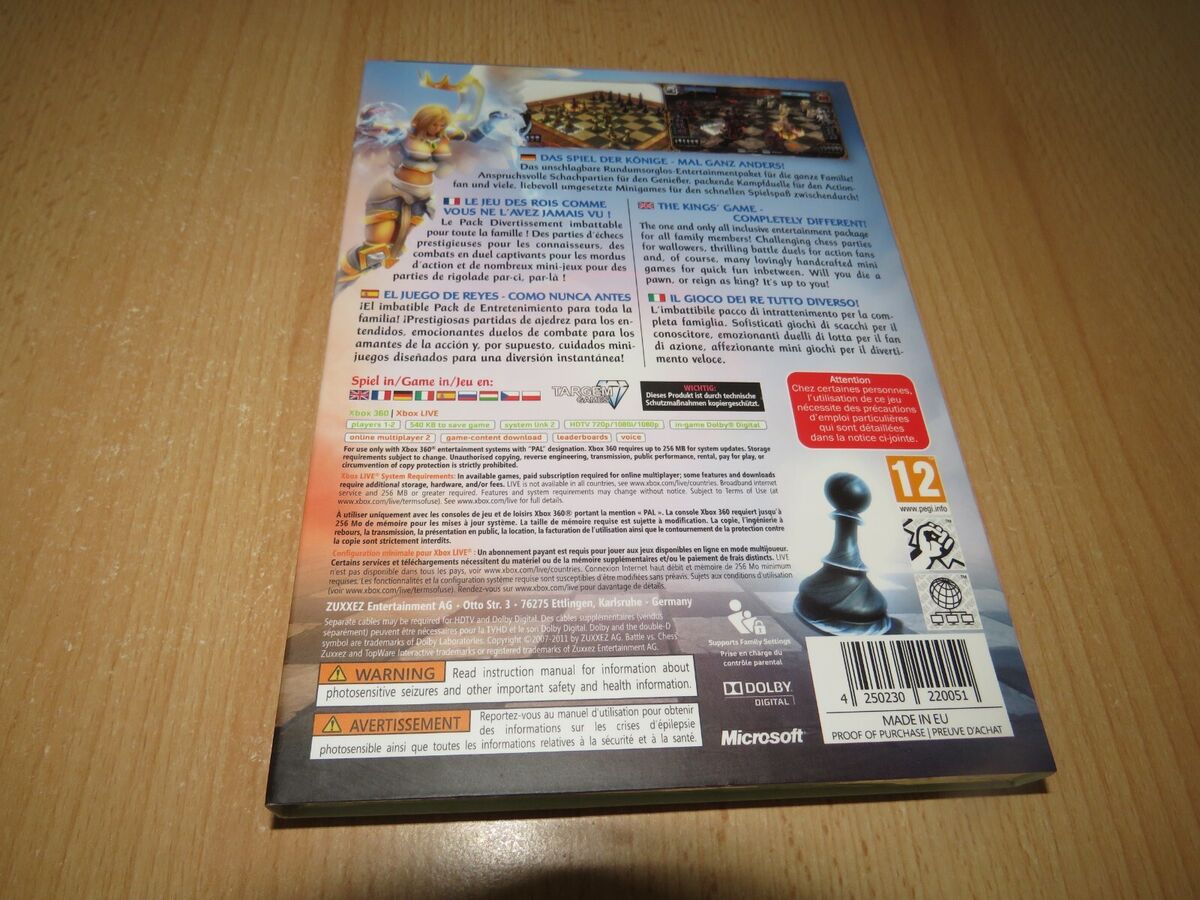 Xbox 360 Battle Vs Chess Brand New Sealed Rare India