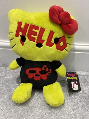 Hello Kitty verrückte Barbaren grün Sanrio Plüsch 2009 12 Zoll Halloween mit Etikett