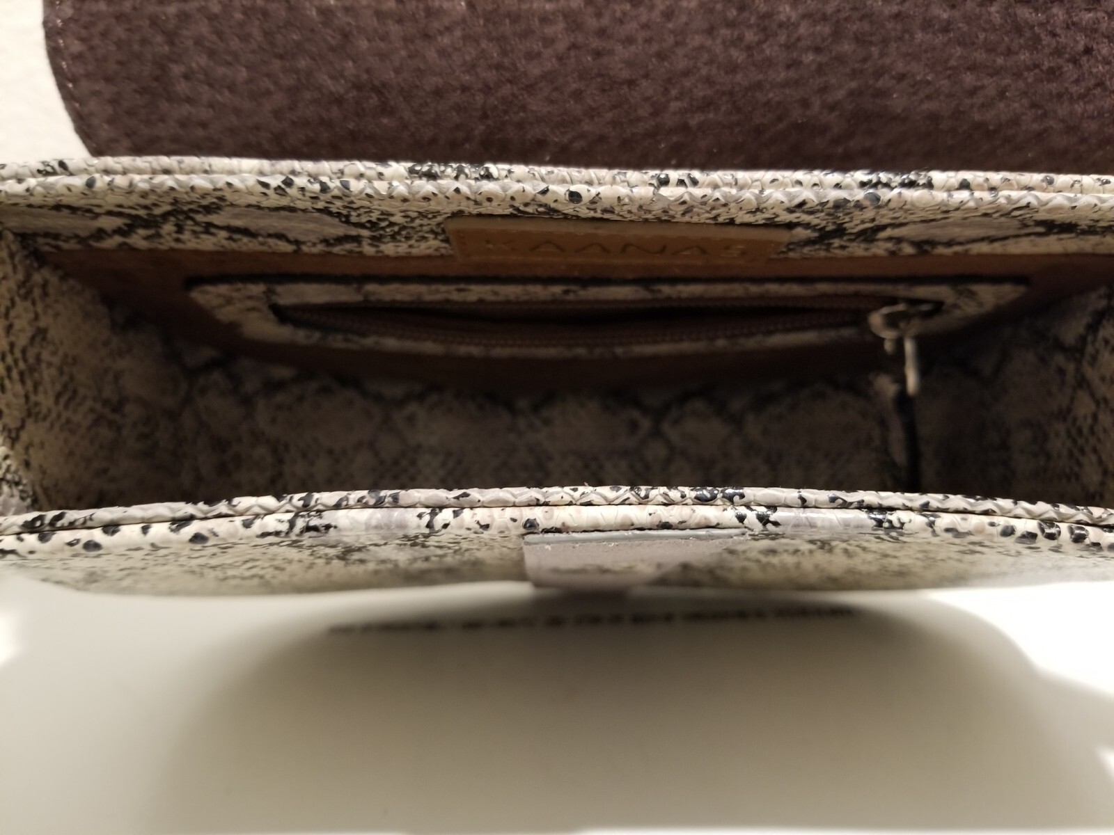 Python Pattern Crossbody Bag KAANAS Biancame Snak… - image 11