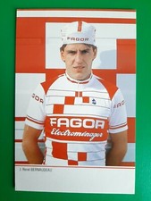 CYCLISME carte cycliste JEAN RENE BERNAUDEAU équipe FAGOR 1985