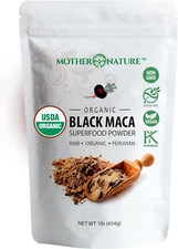 Organic, Raw Peruvian Black Maca Root Powder - Premium USDA Certified, Ideal ...