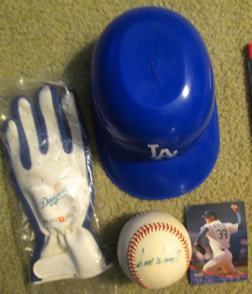Lot of Los Angeles Dodgers 1990's Souvenirs, signed balls, pinbacks