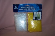 2 PACK RAIN PONCHOS 2 DISPOSABLE RAIN PONCHOS Free Shipping USA NEW