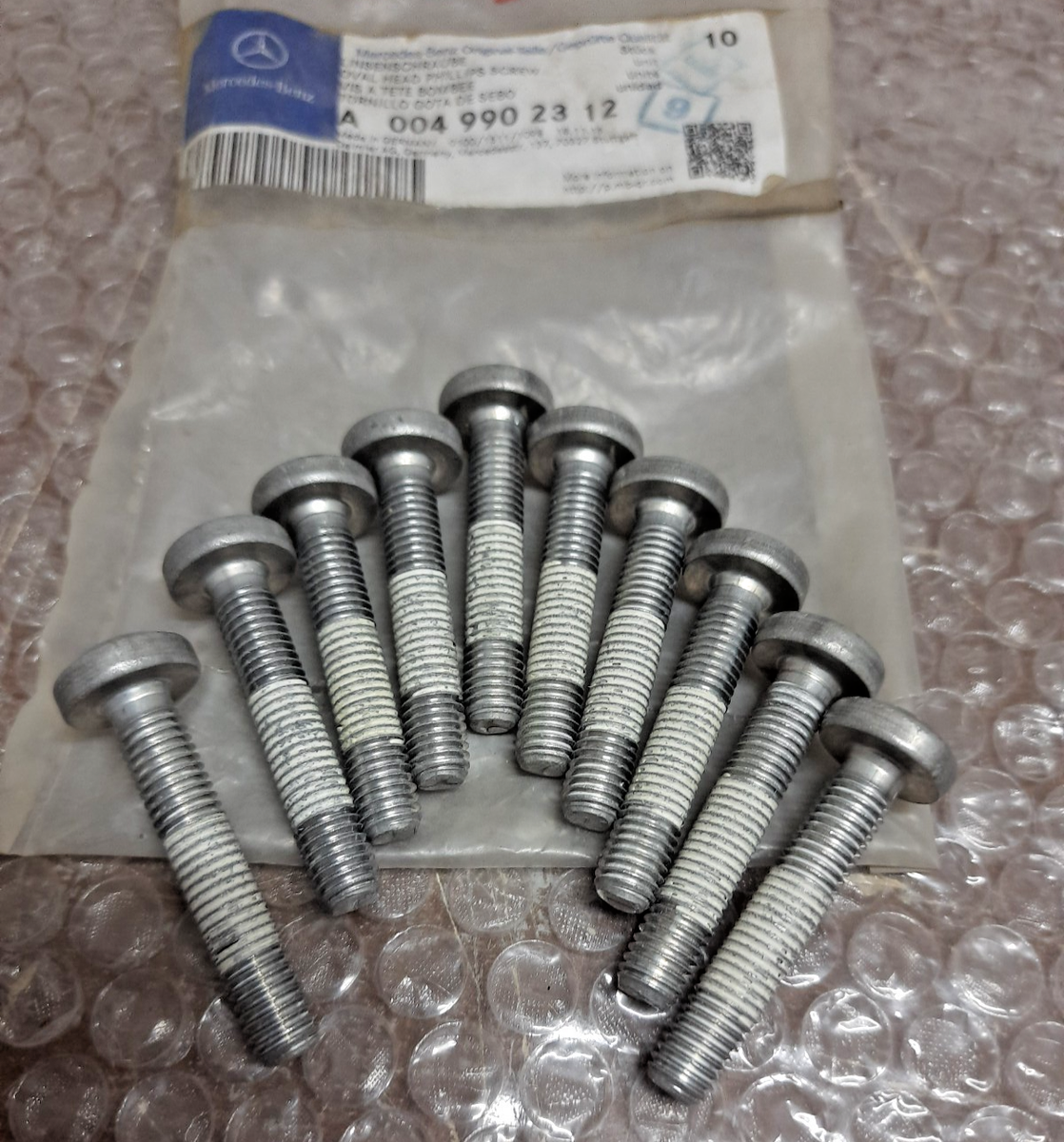 10X ORIGINAL Mercedes-Benz Screw W Collar A Drive A0049902312 | eBay