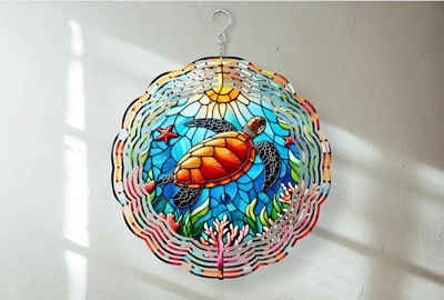 Sea Turtle Wind Spinner, 3 Size Choices