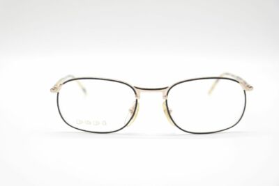 Vintage Papi Mod. F2 Col. 03 50[]20 140 Schwarz Gelb oval Brille eyeglasses NOS