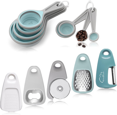 Kitchen Gadgets Set 13 Piece, Space Saving Cooking Tools Includes Cheese Grater,
