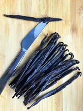 Tahitian Bourbon Vanilla Beans Grade B, Whole Beans for Baking and Extract