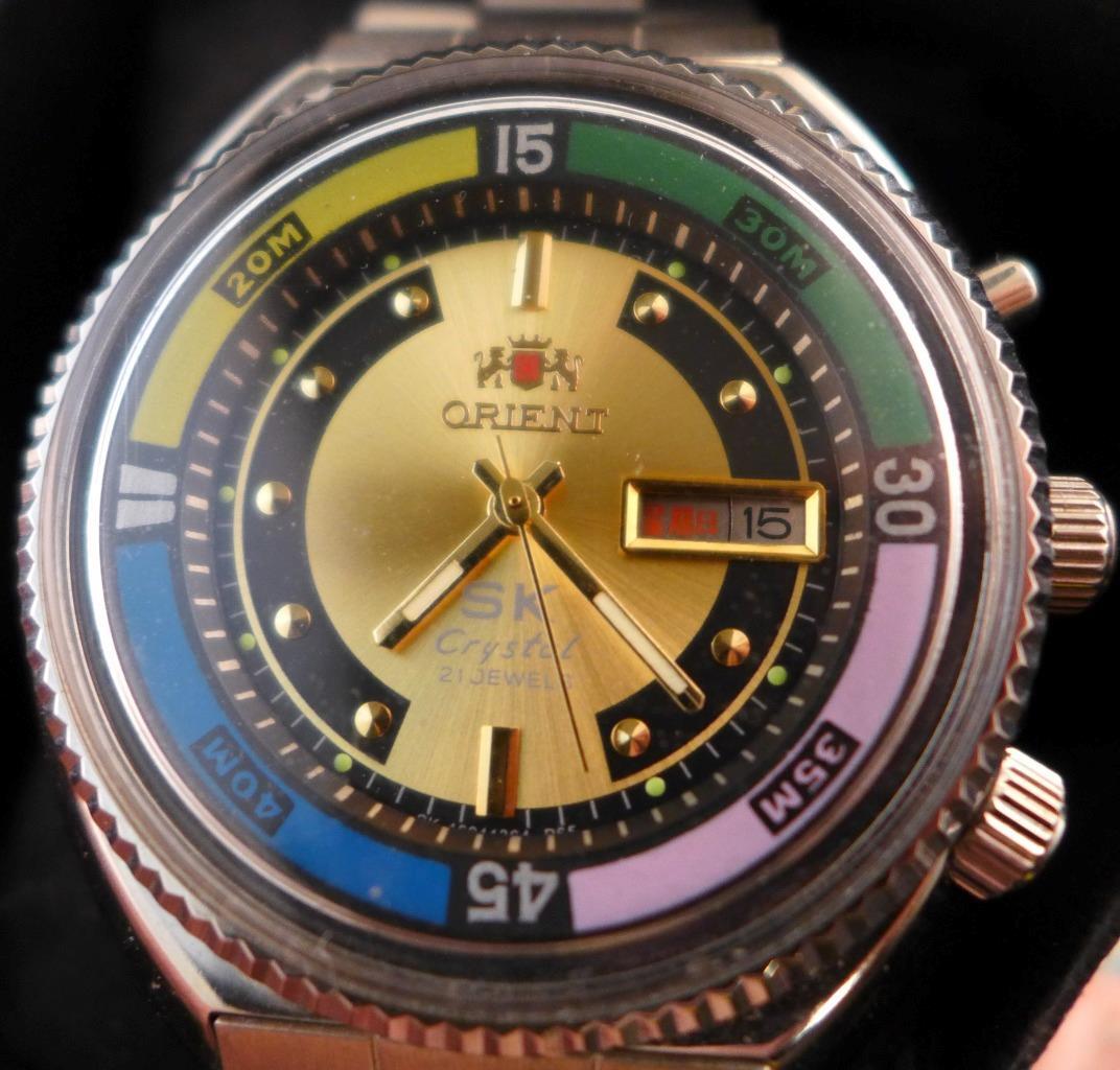 Jumbo Sporty 46mm Stainless Steel Orient Day/Date Men's Automatic