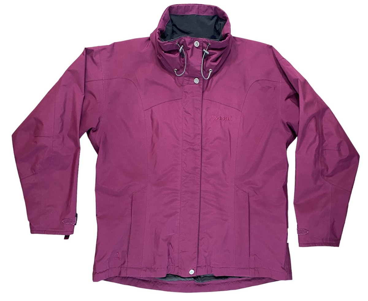 Schoffel Bernina in Claret Red Ski Winter Coat Hood Removable