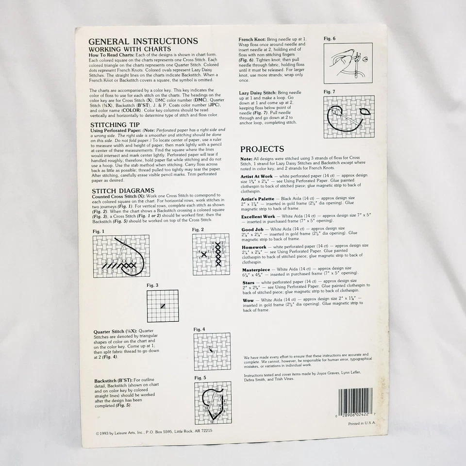 Look What I Did School Teacher Cross Stitch Pattern Booklet 2422 Leisure Arts - Image 3 of 4