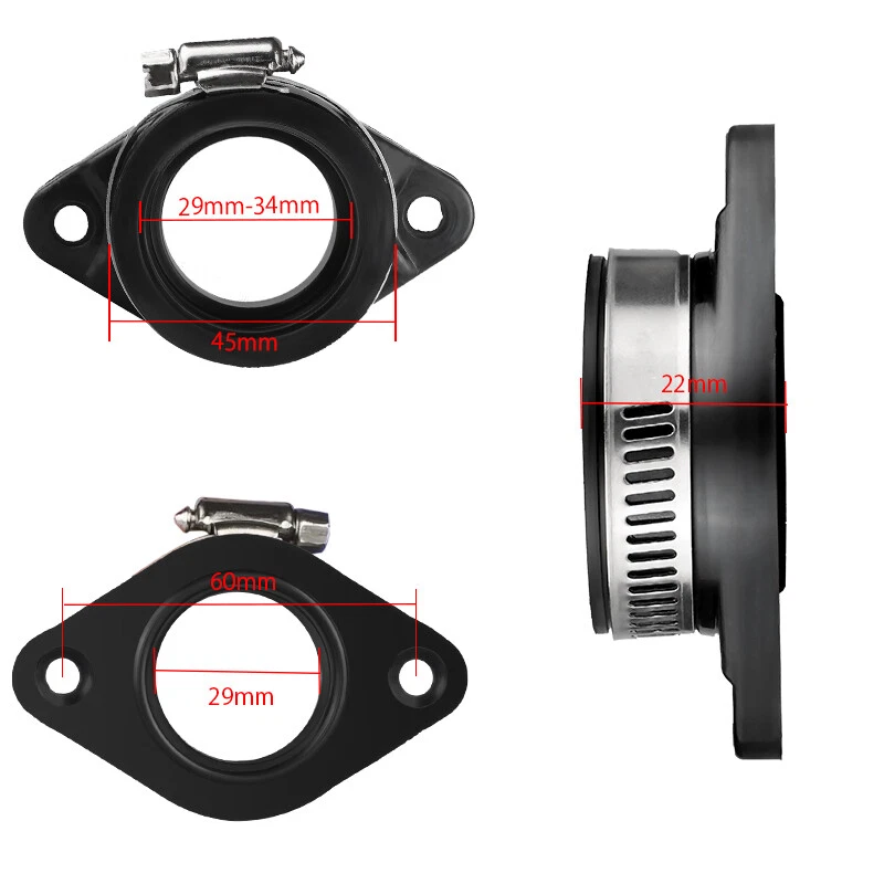 Flange Adapter Carb Manifold Boot For PWK 28 30mm Carburetor Manifold Intake OKO - Image 2 of 4