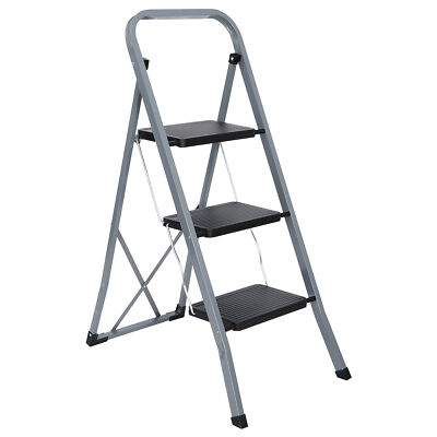 #ad #ad Folding 3 Step Ladder w Convenient Handgrip Portable Step Stool Anti Slip Pedal $36.58