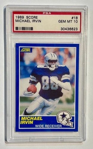 Michael Irvin 1989 Score #18 PSA 10