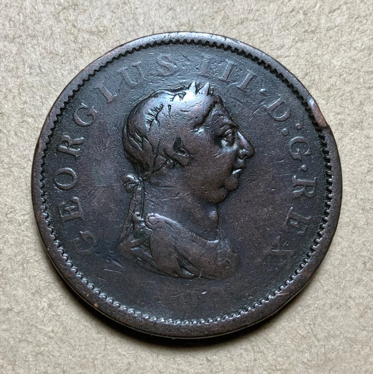 1807年 英国 ジョージ三世 1ペニー銅貨 虹色トーン 美品 レア 1807 Year UK Pennies for sale | eBay