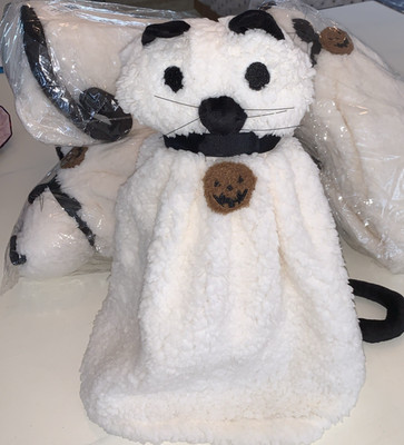 NEW 2025 Cat Ghost Shaped pillow  Pottery Barn DUPE Cleo The Cat Halloween