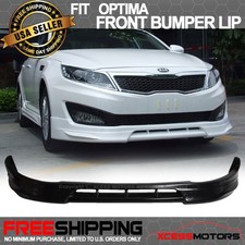 Fit 10-13 Kia Optima K5 Unpainted Black Pu Front Bumper Lip Spoiler Pu